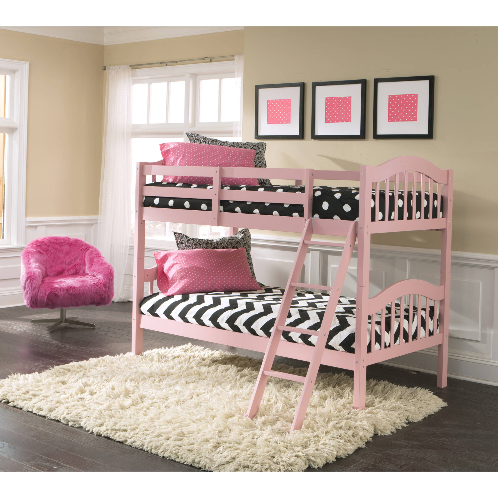 storkcraft pink bunk bed
