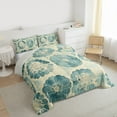 thumbnail image 3 of Feelyou Ink Flower Floral Bedding Comforter Set, Retro Green Watercolor Twin Comforter Sets, Teens Adult Women Girl Reversible Bedding Set, Super Cozy Room Decor, 2pcs, 3 of 8