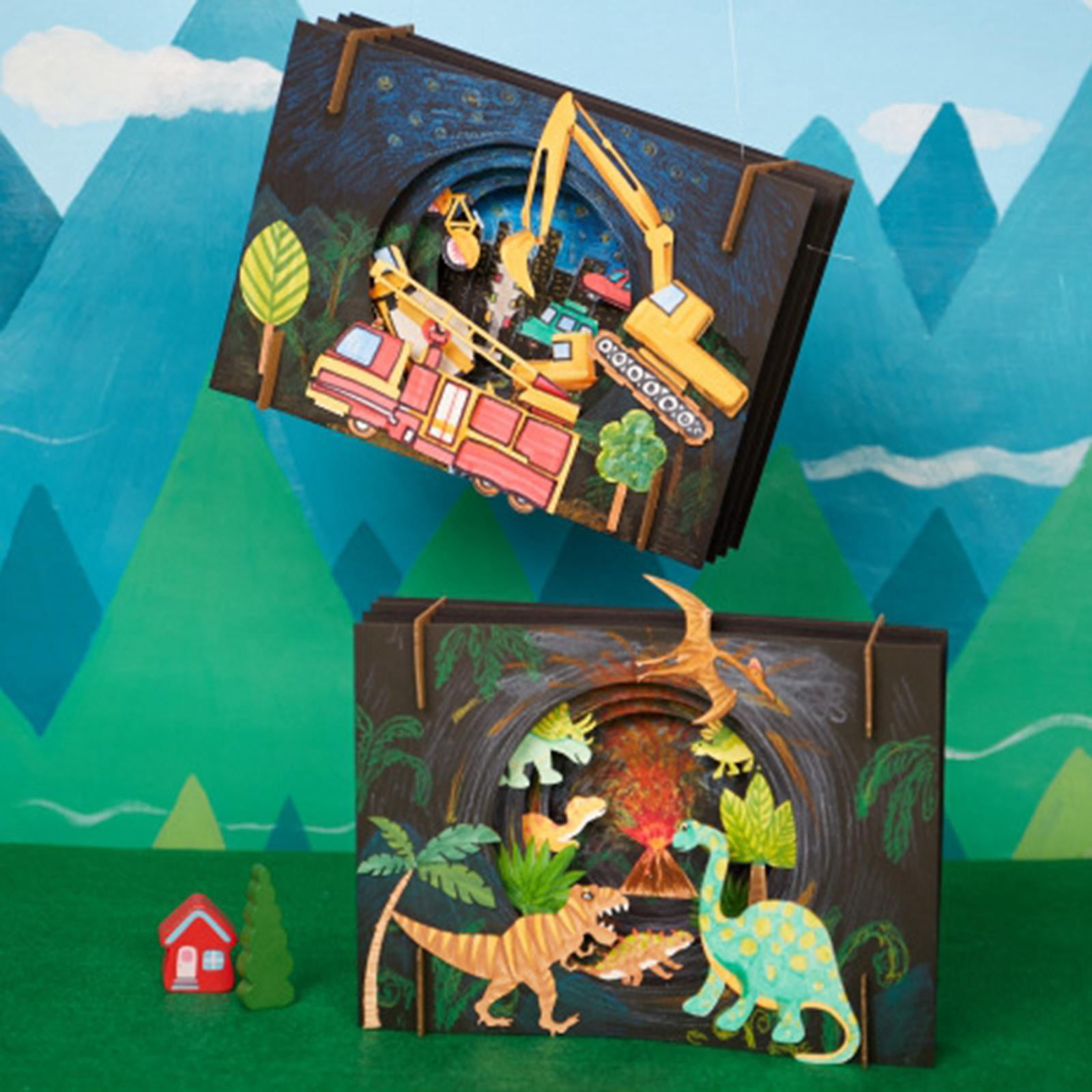 BLESIYA 2X 3D Coloring Craft Kits Kids Material Package Drawing Puzzle Toy Dinosaur 1