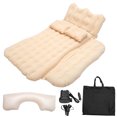 thumbnail image 1 of Unique Bargains Quais Séparés Quai à Jambe Longue Coussins d'Air Coussins de Réparation Pompe à Air Matelas d'Air pour Voiture Flocage Beige Gonflable Épaissi Lit de Camping Matelas Floqué, 1 of 7