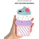 thumbnail image 3 of Lindo iPhone 7 Plus Case, iPhone 8 Plus Case, 3D Cartoon Ice Cream Cupcakes en forma de silicona suave protección completa a prueba de golpes para niñas niños mujeres dama Zhivalor HMHZ507-3, 3 of 7
