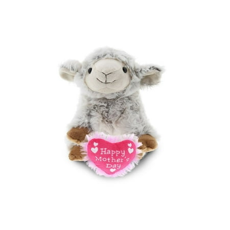 DolliBu Happy Mother Day Bear Gift, I Love You Mom Rose Color Heart Message Sentiment for Best Mother New Mommy Mama Grandma - Cute Soft Adorable Stuffed Animal Plush Teddy Show Love for Mom
