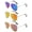 3 Pack Orange, Green & Purple, variant on 3 Pack Metal Rim Aviator Sunglasses for Men for Women, Flash Mirror Lens UV400, , Blue, Mirror & Brown