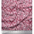 thumbnail image 1 of Soimoi Polyester Crepe Fabric Leaves & Floral Batik Printed Fabric 1 Yard 42 Inch Wide, 1 of 1