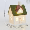 thumbnail image 3 of Christmas Table Decor Light Up Ceramic Cottage House Indoor Christmas Decoration Cozy Home Night Light for Side Table Bedroom, 3 of 3