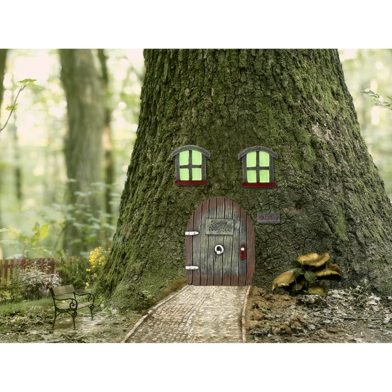 1pc Fairy Tale Door Tree Opening, Garden Creative Retro Door