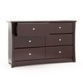 thumbnail image 6 of Storkcraft Crescent 6 Drawer Children's Nursery Double Dresser, Espresso, 6 of 8