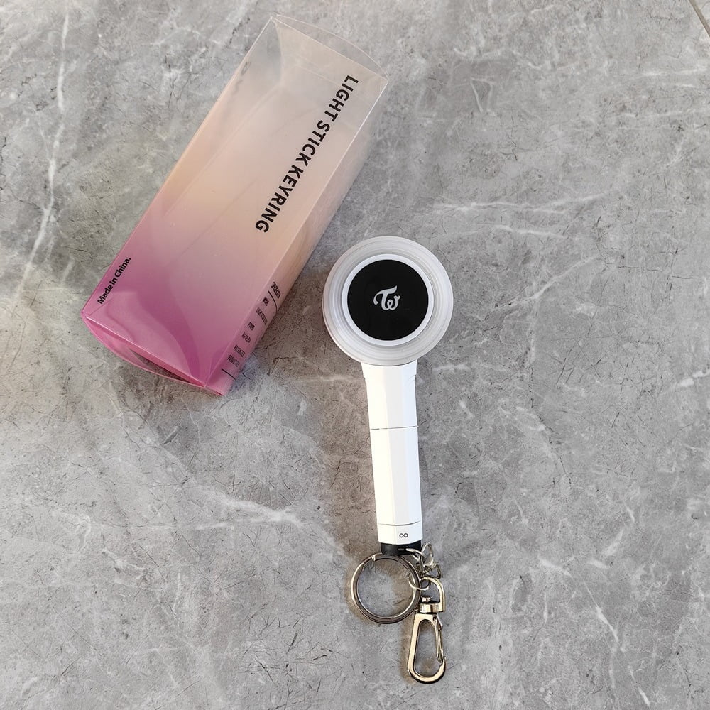 TWICE Lightstick Ver2 Keychain Kpop Mini Light Stick Official LightStick Light Colour Adjustable  Concert Fans Gift Collection(Built-in battery)