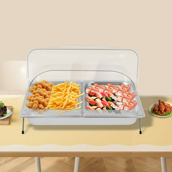 3L Food Display Tray Buffet Cold Serving Cooler Platter Party Platter Dish Plate
