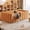 Orange, variant on DRNANLIT Floor Bed with Removable Guardrails, Soft Padded Safety Rails, Modern Design for Nursery or Bedroom, Orange