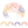 thumbnail image 2 of Rose Flower Headband Decorative Hair Hoop Hair Accessory for Wedding & Festival, 2 of 10