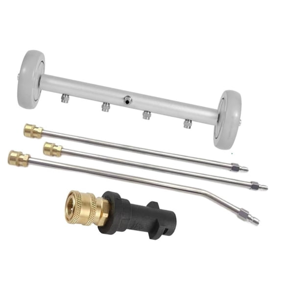 Pressure Washer Extension Wand,Stainless Steel Underbody Chassis Washer with Adjustable Water Sprinkler Nozzle, 30°Curved Extension Rod Car Undercarriage Cleaner