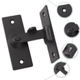 thumbnail image 4 of FONDOTIN 1 Pce Verrou pour Porte de Grange Serrures et Loquets Noir Acier Inoxydable Design Simple, 4 of 5