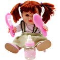 thumbnail image 3 of Muñeca de Silicona para Y Biberón Espejo de , Juguetes de Cumpleaños para Niños de Vinilo Realistas de Verde, 3 of 9