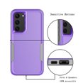 thumbnail image 4 of For Samsung Galaxy S23,S23 Ultra 5G Case ,Sturdy Phone Case for Galaxy S23 5G 6.1 inch ,Takfox Shockproof Protection Heavy Duty Armor Hard Plastic & Rubber Rugged Bumper 2-in-1 Case Cover,Purple, 4 of 6