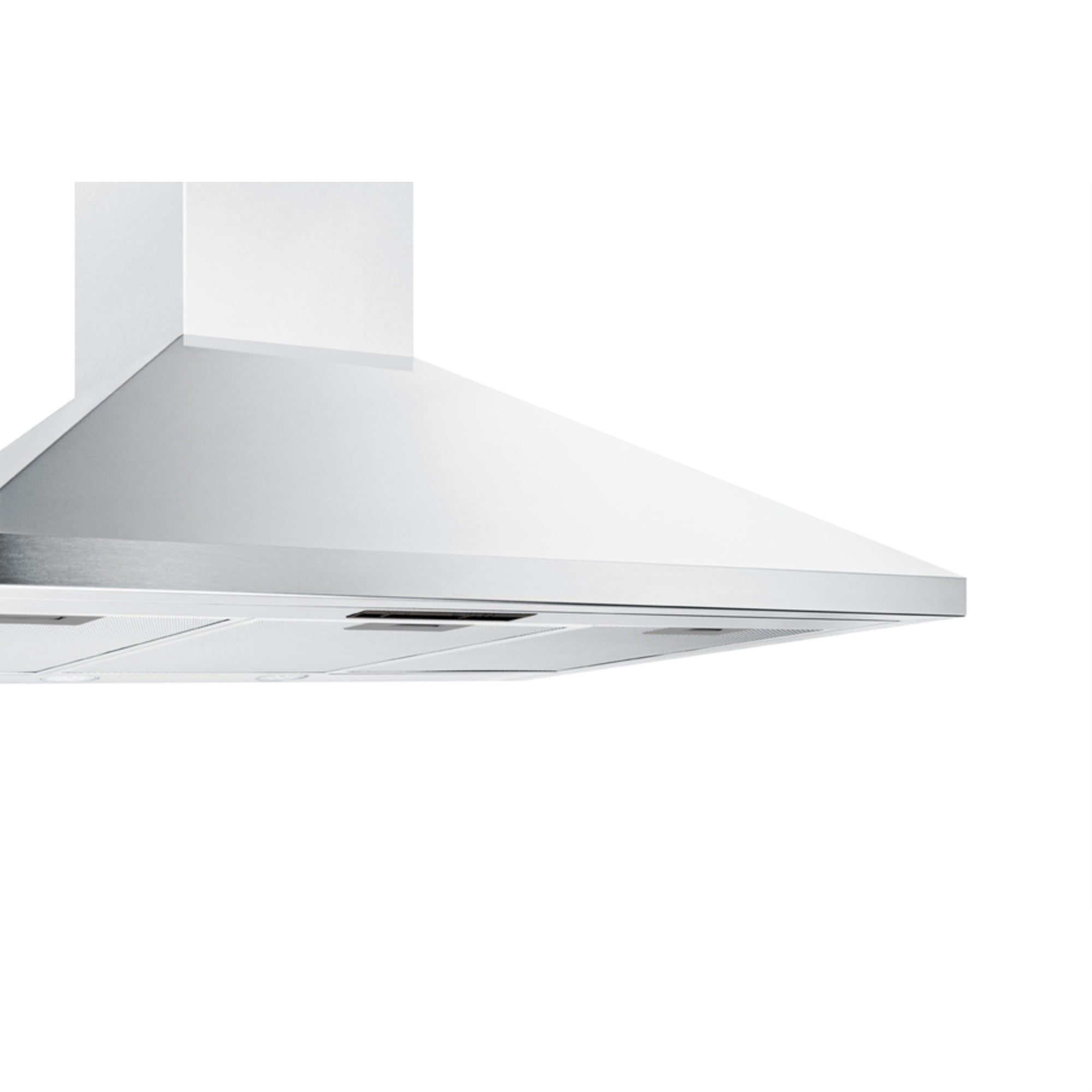 36" wide European style convertible wall-mount range hood in stainless steel