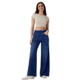 thumbnail image 3 of Jeans for Women High Waisted Pull on Baggy Jeans Straight Casual Denim Pants with Pockets Medium S, 3 of 9