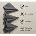 thumbnail image 4 of House of Orlo Dining Table Fabric Cotton Napkins, 12 Pack, 17"x17", Grey, 4 of 6