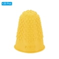 thumbnail image 3 of Protecciones de dedo de goma Uxcell, cubiertas de silicona para el pulgar, almohadillas de guardia, agarres, amarillas, tamaño grande, paquete de 20, 3 of 5