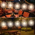 thumbnail image 4 of YOPTOP 5 Pcs 450LEDs Solar Starburst Sphere Light  Firework Lights Remote Control Timer 8 Modes Dimmable Hanging Fairy Light  Copper Wire Sparkly Lights For Patio Party Tent Christmas, 4 of 6
