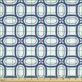 thumbnail image 2 of Abstract Sofa Upholstery Fabric by the Yard, Continuous Print of 4 Leaf Motifs Geometric Concept, Decorative Fabric for DIY and Home Accents, Indigo and White by Ambesonne, 2 of 5