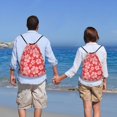 thumbnail image 5 of Balery Red Hibiscus Flower Pattern Drawstring Backpack Bag Sport Gym Sackpack Cinch Bags Pattern Drawstring Backpack Bag Sport Gym Sackpack Cinch Bags -Small, 5 of 6