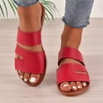 thumbnail image 2 of Mepaouo Slides for Women 2025 Minimalist Slip on Summer Flats Comfortable Soft Leather Flat Sandals, 2 of 7