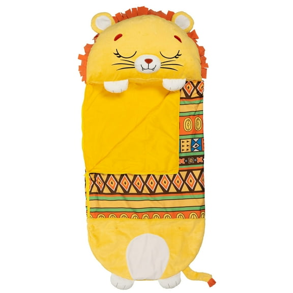 Happy Nappers: Pillow & Sleepy Sack: Large - Lion Lex - 66 x 30", 2-In-1: Plush Animal Opens Into Sleeping Bag, Soft Play & Nap Character, Kids 7 