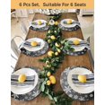 thumbnail image 4 of 13 Inch Round Placemats Set of 4, Black White Snowflake Christmas Non Slip Heat Insulation PP Table Mats, Winter Xmas Snowflakes Washable Place Mats for Kitchen Dining Party Table Decor, 4 of 7