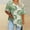 Green, variant on Plus Size 4XL Women's Tops Under $10 Free Shipping Summer Casual Prints Short Sleeve Blouses