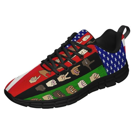 

Black Lives Matter Running Shoes Sneakers Mesh Black Size 9