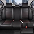 thumbnail image 3 of Full Set for Nissan Pathfinder Car Seat Covers 2011-2026,Waterproof Nappa Leather Car Seat Protector,Anti-Slip and Comfortable Car Seat Cover&Accessories(5 Seats/Black&Red), 3 of 7