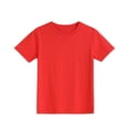 thumbnail image 2 of Cethrio Boys Cotton T-shirts, Crew Neck Short Sleeve Soft Casual Summer Tees Tops Red Size 12-13 T, 2 of 5