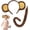Light Coffee, variant on Monkey Ears And Tail, 2 PCS Adult Monkey Costume Accessory for Men Women, Soft Plush, Easy To Wear, Secure Clip, One Size Fits Most, for Zoo Animal Costumes, Halloween Party(RL)