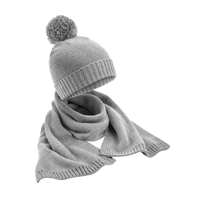 Beechfield Ensemble Bonnet et Foulard Tricotés pour Adulte