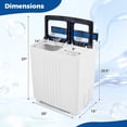 thumbnail image 3 of Costway Portable Washing Machine, 20 lbs Compact Laundry Machine with 12 LBS Washer Blue & White, 3 of 10