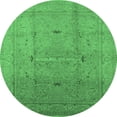 thumbnail image 1 of Ahgly Company Indoor Round Oriental Emerald Green Industrial Area Rugs, 6' Round, 1 of 4