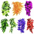 thumbnail image 6 of Artificial Reptile Plants Two-color Starry Rattan Amphibian Hanging Plants Decorations for Hermit Crab Lizards Geckos Snake, 6 of 6
