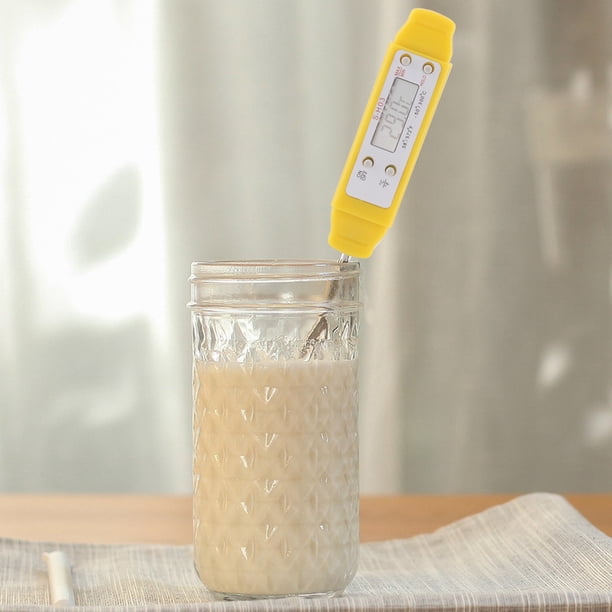 Termómetro para alimentos ANGGREK ABS Acero inoxidable Alta precisión Negro Amarillo
