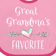 thumbnail image 4 of Inktastic Great Grandmas Favorite- Heart Great Grandchild Boys or Girls Baby Bib, 4 of 4