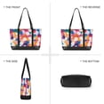 thumbnail image 6 of FORMRS Canvas Laptop Tote Bag for Women with 15.6" Computer Compartments Shoulder Handbag, White Colorful Circles, 6 of 7