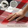 thumbnail image 6 of ODIKA 8'x10' Washable Area Rug Non-Slip Chair-Friendly Mat Plaid Bold Farmhouse Tartan Grid Checked Checkered Striped Christma for Dining Room, Large Office, Lounge, 6 of 7