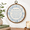blessing-1, variant on blessing-1 Blue Flower Vintage Round Canvas Framed Wall Art 10"x10" Home Gallery Decor