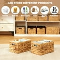 thumbnail image 2 of Edergoo Wicker Storage Basket, Water Hyacinth Storage Baskets with Built-in Handles, Large Wicker Baskets for Storage, 2 Pack Wicker Baskets for Organizing, Natural, 2 of 9