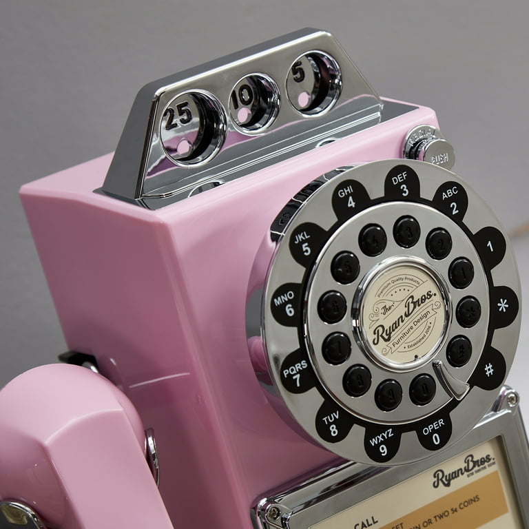 Ryan Bros. 1950's Vintage Style Payphone with Coin Bank and