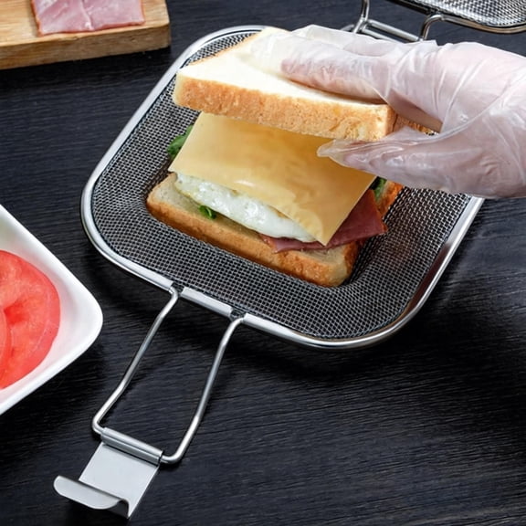 Sandwich Cage Toaster Sandwich Clip Sandwich Racks Breakfast Sandwich Maker Grill Press Grilled Cheese Maker Stainless Steel Toaster Accessory Kitchen Utensils