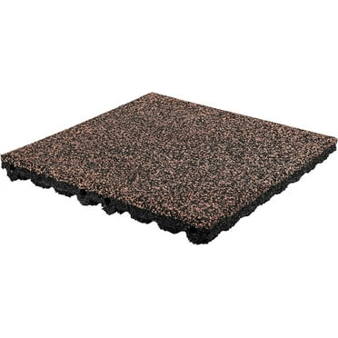 Elevate Rubber Tiles - 2" High Density Interlocking Shock Absorbent Safety Tiles for Playgrounds, and Exercise Equipment - 20" X 20" (1 Tile - 2.7 Sq. Ft., Brown)