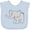 Blue, variant on Inktastic Cute Elephant Boys or Girls Baby Bib