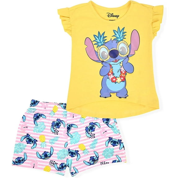 Lilo & Stitch Girls 2 Piece Character Short Set, 8-20
