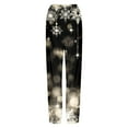 thumbnail image 5 of Fiaer Christmas Sweatpants Women Shine Snowflake Printed Trendy Holiday Pants Plus Size Casual Comfy Xmas Trousers with Pocket Black S, 5 of 5